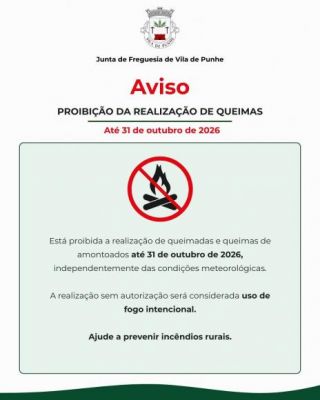 AVISO | Proibi&ccedil;&atilde;o da Realiza&ccedil;&atilde;o de Queimas