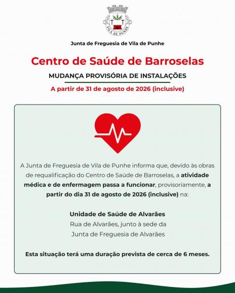 Centro de Sa&uacute;de de Barroselas | Mudan&ccedil;a provis&oacute;ria de instala&ccedil;&otilde;es