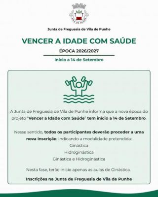 Vencer a Idade com Sa&uacute;de | 2026/2027
