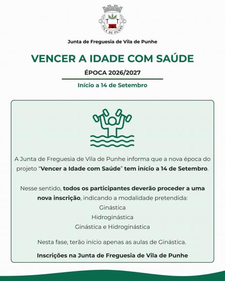 Vencer a Idade com Sa&uacute;de | 2026/2027