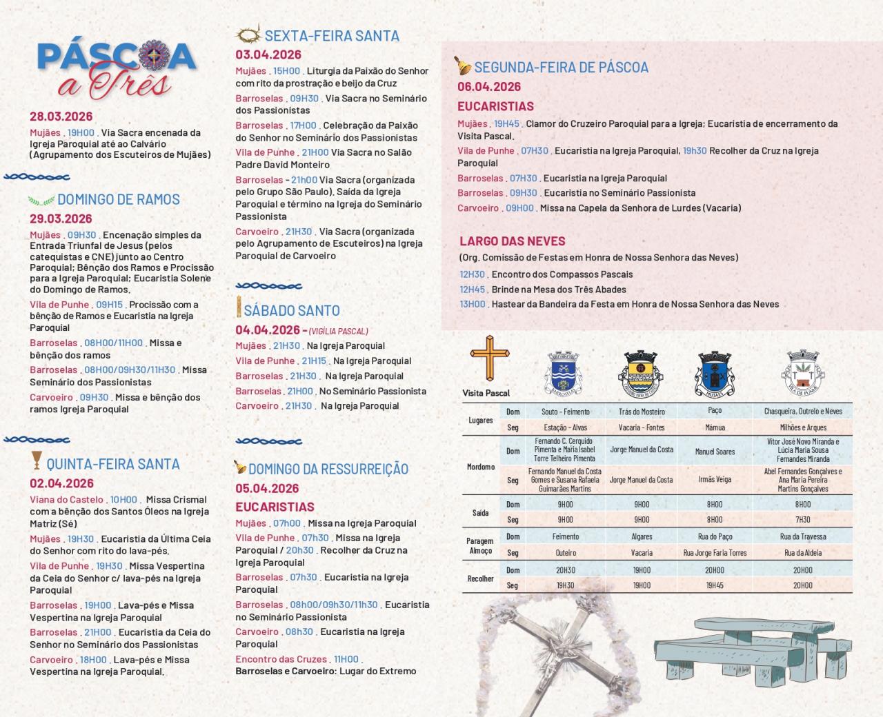 Pascoa a Tres 2026 | Programacao