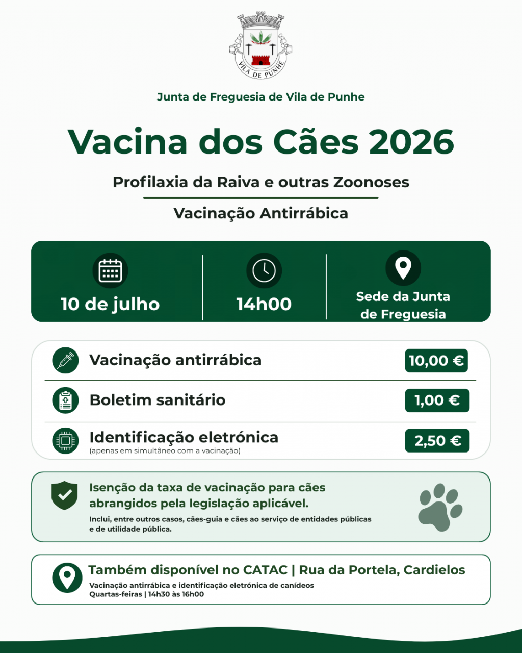 Vacina dos C&atilde;es 2026 | Profilaxia da Raiva e outras Zoonoses